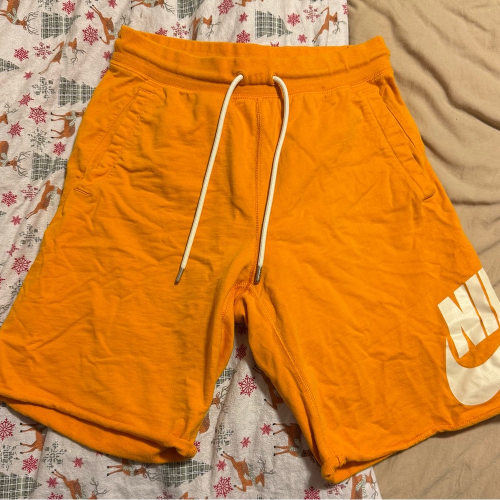 Nike Men's Bright Orange Athletic Shorts